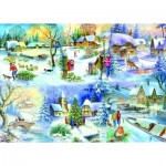 Puzzle   XXL Teile - Snowy Afternoon