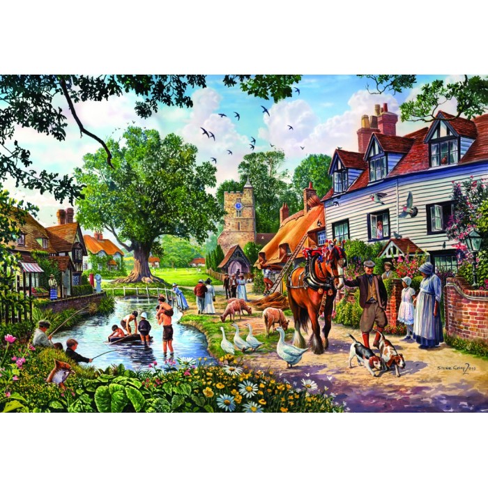 Puzzle   A Village in Summer