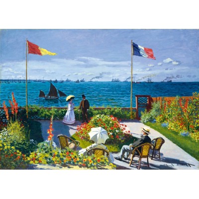 Puzzle Art-by-Bluebird-60042 Claude Monet - Garden at Sainte-Adresse, 1867