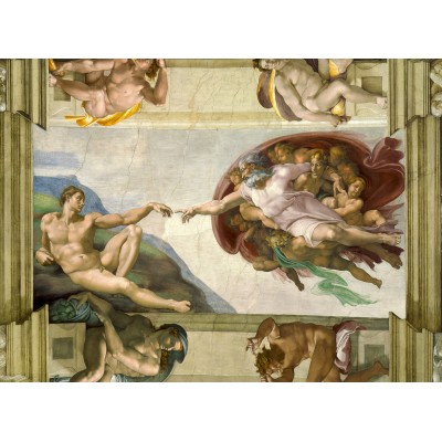 Puzzle Art-by-Bluebird-60151 Michelangelo - Die Erschaffung Adams