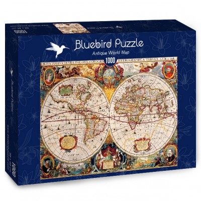 Puzzle Bluebird-Puzzle-70246-P Antique World Map