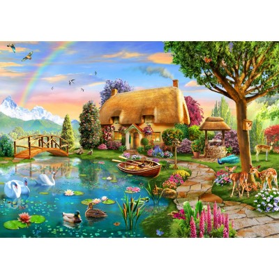 Puzzle Bluebird-Puzzle-70254-P Lakeside Cottage