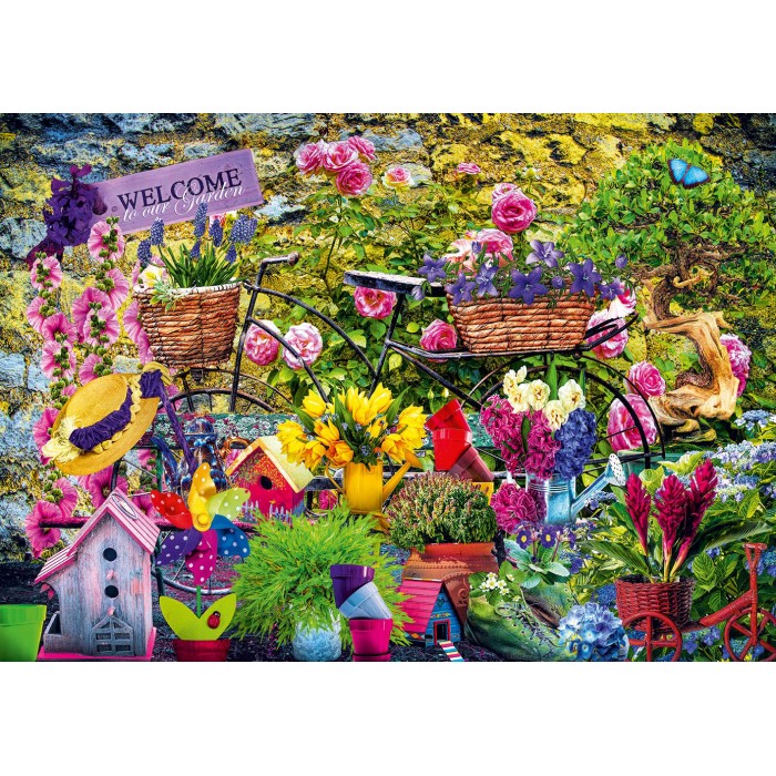 Puzzle Ravensburger Maisons florales de champignons 1000 pièces
