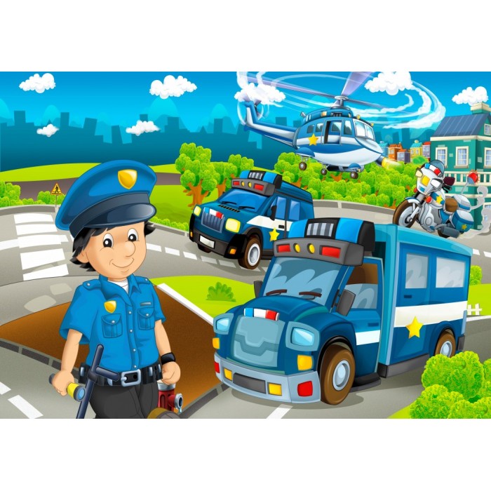 Puzzle Bluebird-Puzzle-F-90049 Police Rescue Team
