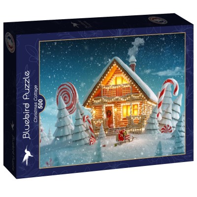 Puzzle Bluebird-Puzzle-F-90130 Christmas Cottage