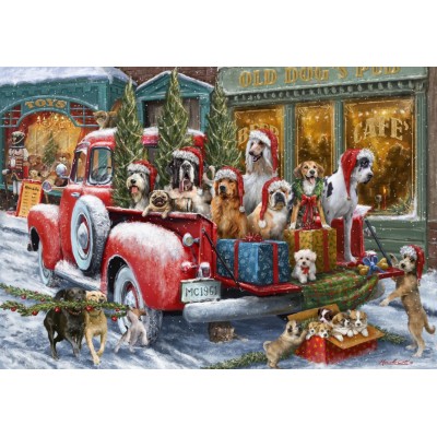 Puzzle Bluebird-Puzzle-F-90523 Dogs on Truck