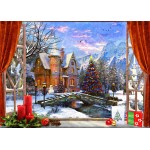 Puzzle  Bluebird-Puzzle-F-90674 Christmas Mountain View