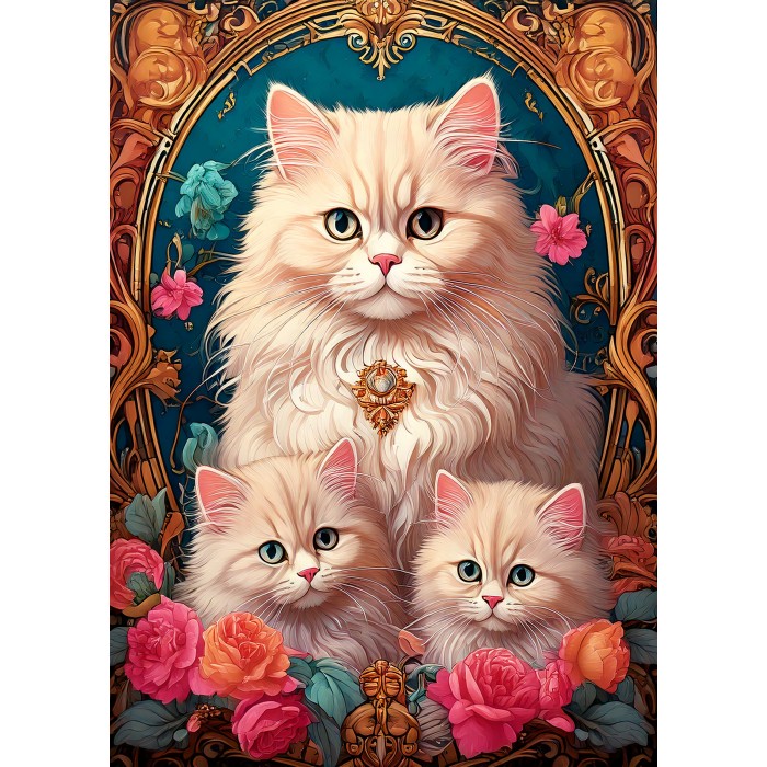Puzzle  Bluebird-Puzzle-F-91006 Katzen-Trio