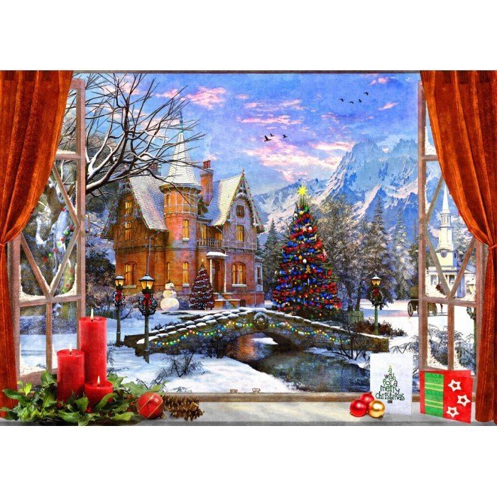 Puzzle   Christmas Mountain View