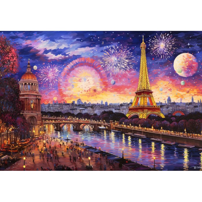 Puzzle   Landscape In Pointillism