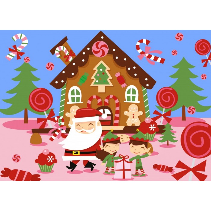 Puzzle   Le Père Noël et ses Lutins