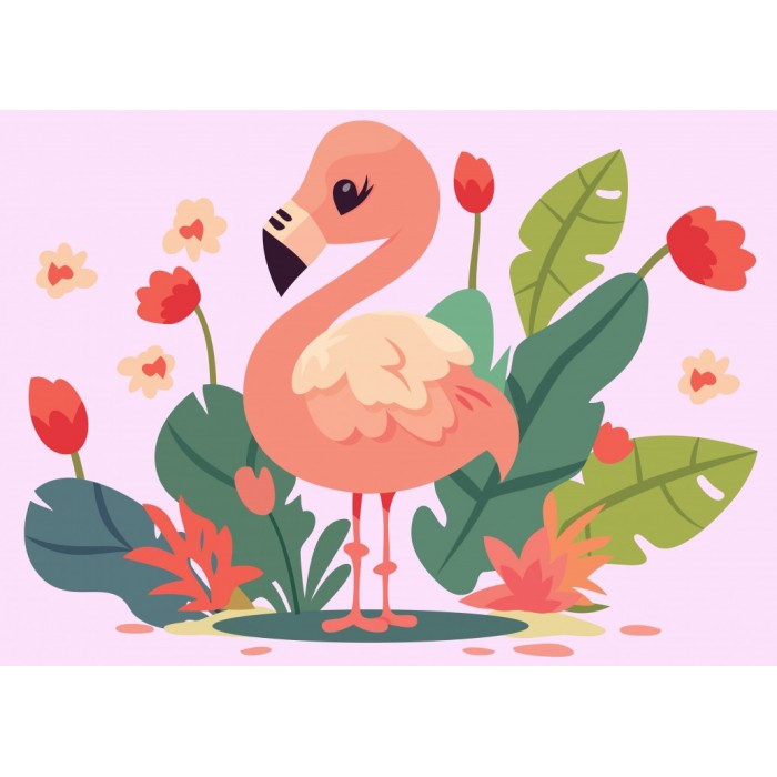 Puzzle   Mon Joli Flamant Rose