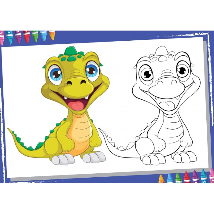 Puzzle   XXL Teile - Color Me - Dinosaure