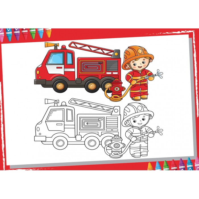 Puzzle   XXL Teile - Color Me - Pompier