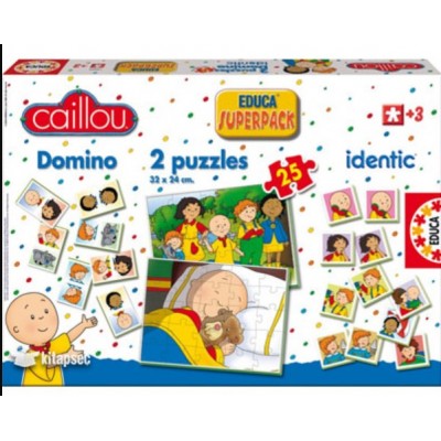 Puzzle Educa-14094 Superpack 4 in 1 - Caillou