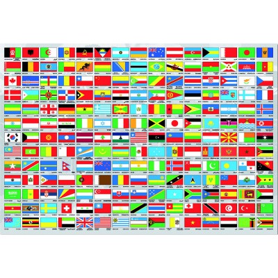 Puzzle Educa-15530 Flaggen der Welt