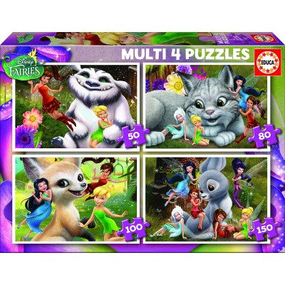 Educa-16350 4 Puzzles - Disney Fairies