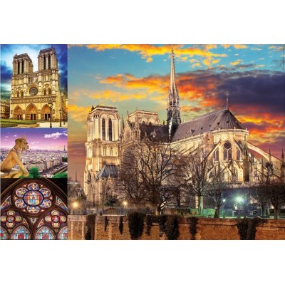 Puzzle Educa-18456 Collage - Notre Dame de Paris