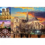 Puzzle  Educa-18456 Collage - Notre Dame de Paris