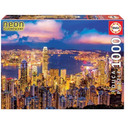 Puzzle Educa-18462 Neon Fluorescent - Hong Kong