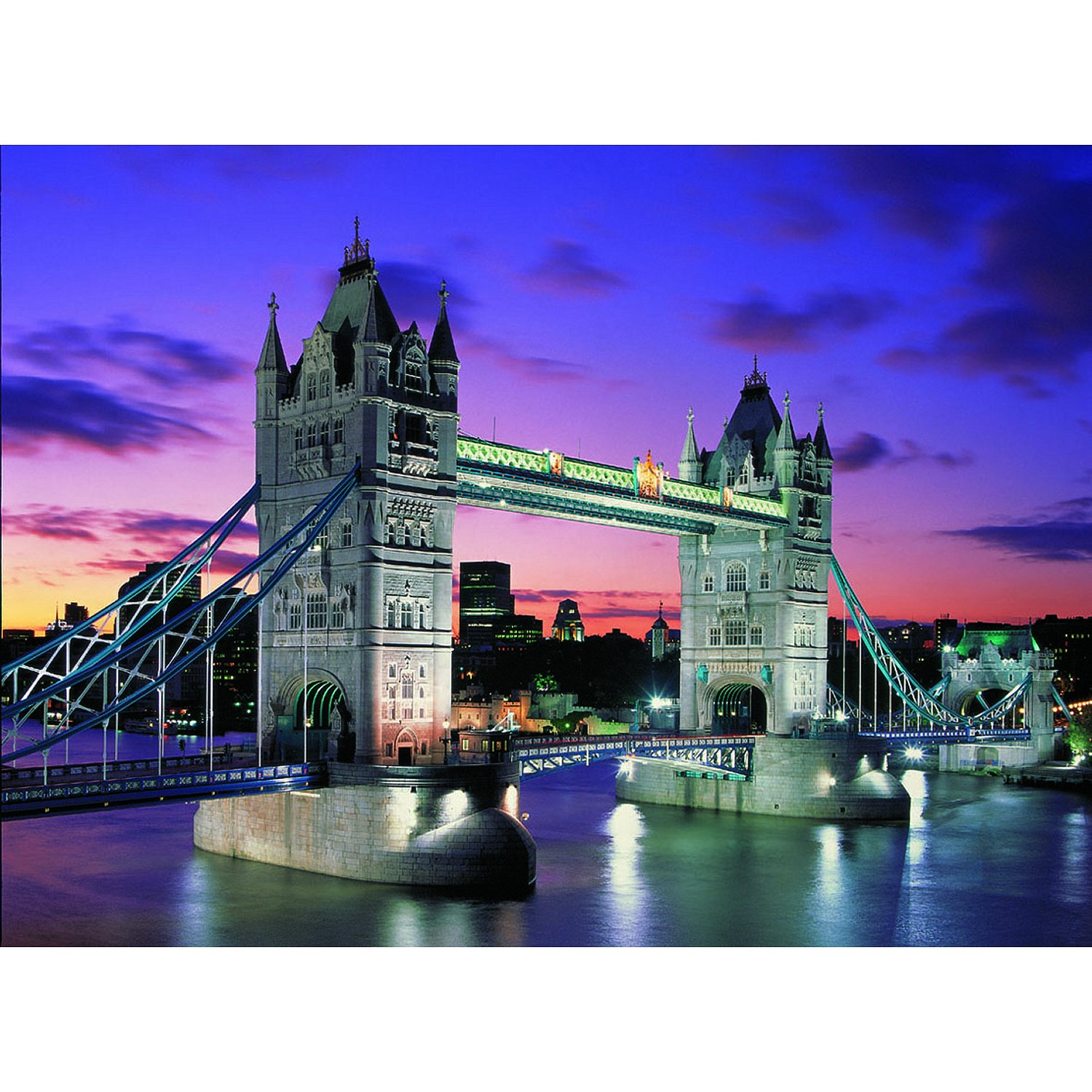 FEUERWERK AN DER TOWER BRIDGE 500 TEILE PUZZLE LONDON ENGLAND 