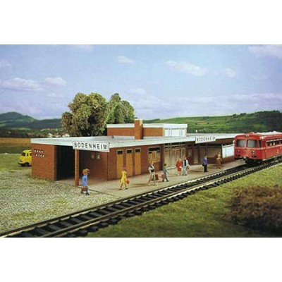 Puzzle Schreiber-Bogen-71403 Kartonmodelbau: Bahnhof Bodenheim