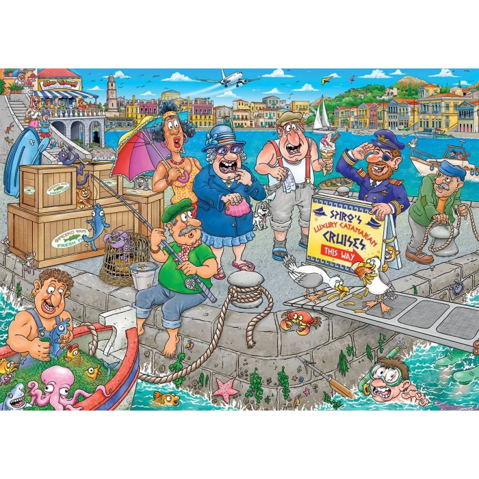 Puzzle  Jumbo-00511 Wasgij Original 47 - Bootschaos!