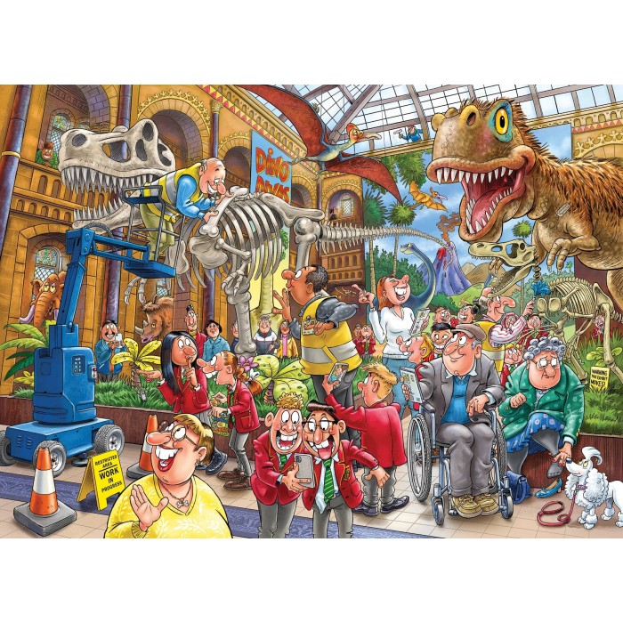Puzzle  Jumbo-00590 Wasgij Mystery 24 - Panik im Museum!