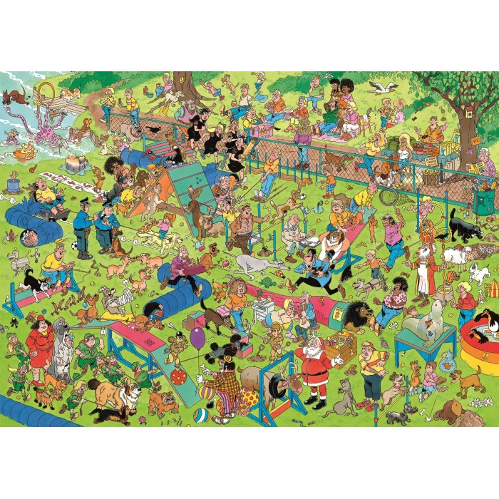 Puzzle  Jumbo-00624 Jan van Haasteren - Hunde-Hindernislauf