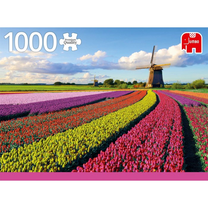Puzzle Jumbo-18833 Field of Tulips