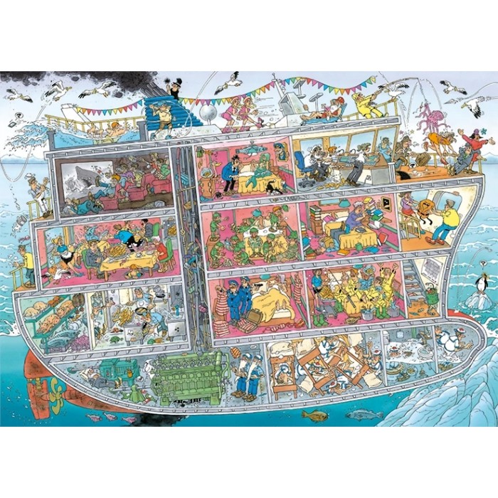 Puzzle  Jumbo-20021 Jan Van Haasteren - Kreuzfahrtschiff