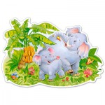   Formpuzzle - Spielende Elefanten