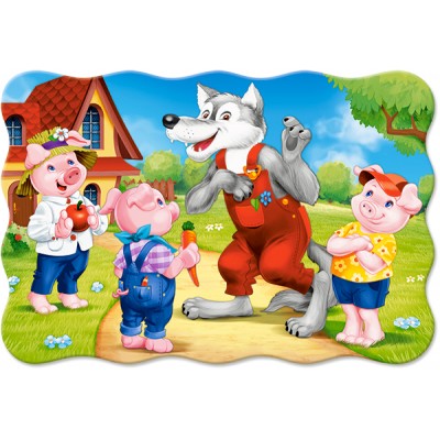 Puzzle Castorland-02399 XXL Teile - Die 3 kleinen Schweine