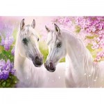 Puzzle  Castorland-104147 Romantic Horses