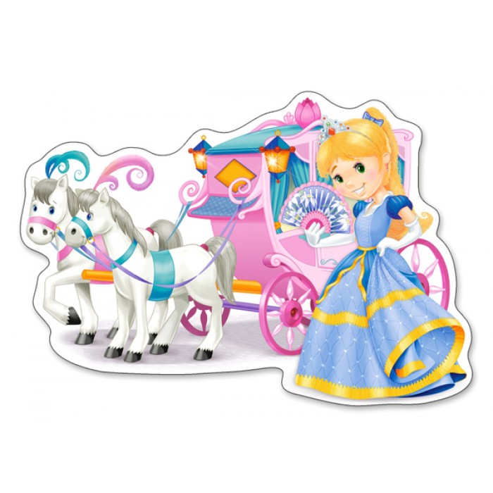 Puzzle Castorland-120017 XXL Teile - Die Kutsche der Prinzessin