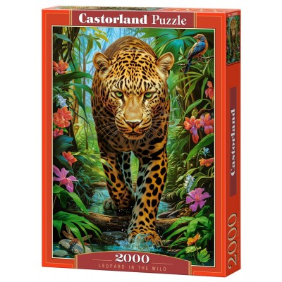 Puzzle Castorland-200955 Leopard in der Wildnis