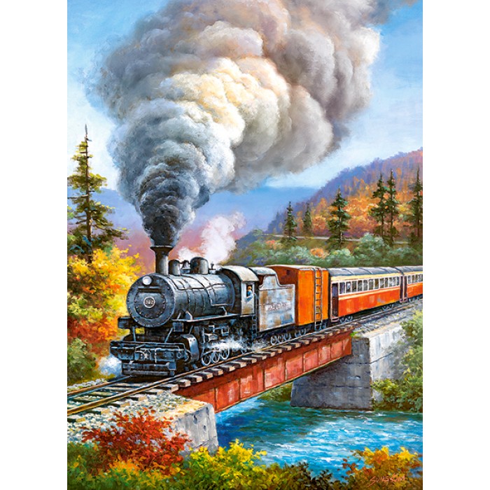 Puzzle Castorland-222070 Train Crossing