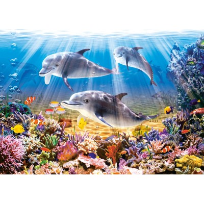 Puzzle Castorland-52547 Die Welt der Delfine