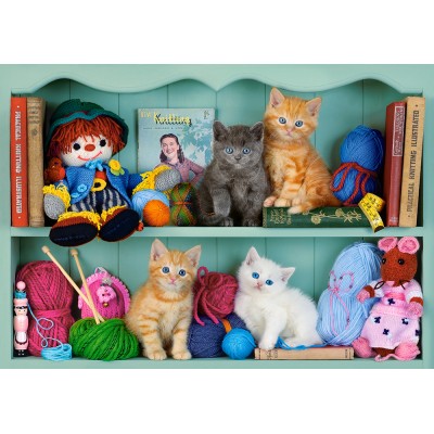 Puzzle Castorland-53377 Kitten Shelves