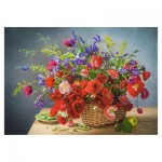 Puzzle  Castorland-53506 Bouquet with Poppies