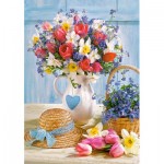 Puzzle  Castorland-53520 Spring in Flower Pot