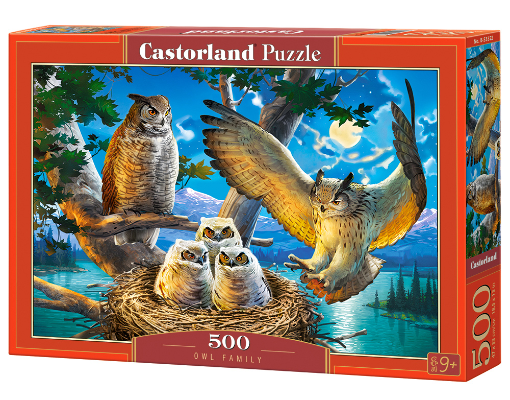 Owl Family Neu Puzzle 500 Teile Castorland B-53322 