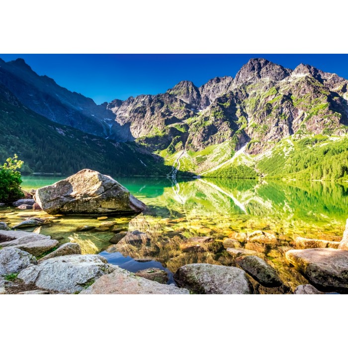 Puzzle   Sonnenaufgang am Morskie Oko, Tatras, Polen