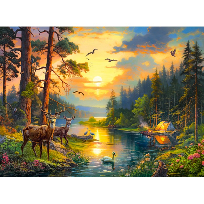 Puzzle   Sonnenuntergang am Forest River