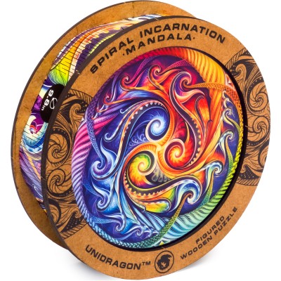 Puzzle Unidragon-50117 Mandala-Spirale-Inkarnation - Größe M