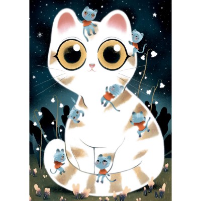 Puzzle Djeco-07021 XXL Teile - Cuddly Cats