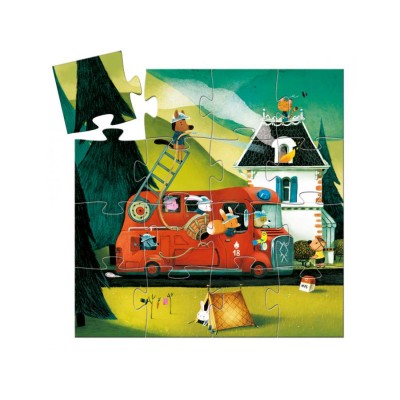 Puzzle Djeco-07269 Feuerwehrauto