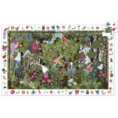 Djeco-07512 XXL Teile - Observation Puzzle - In the Garden