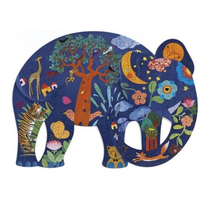 Puzzle Djeco-07652 Puzz'Art - Elefant