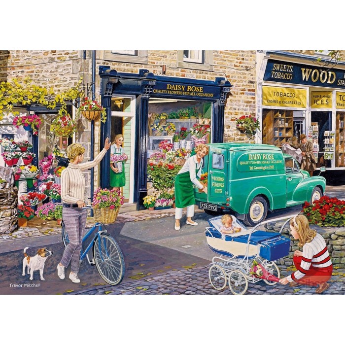 Gibsons-G5058 4 Puzzles - The Florist's Round